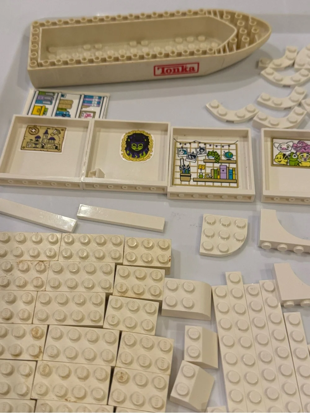LEGO white Tonka boat pieces parts blocks elements lot
